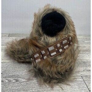 Star Wars Chewbacca Slippers House Shoes Brown Faux Fur Kids Size 7-8 EUC